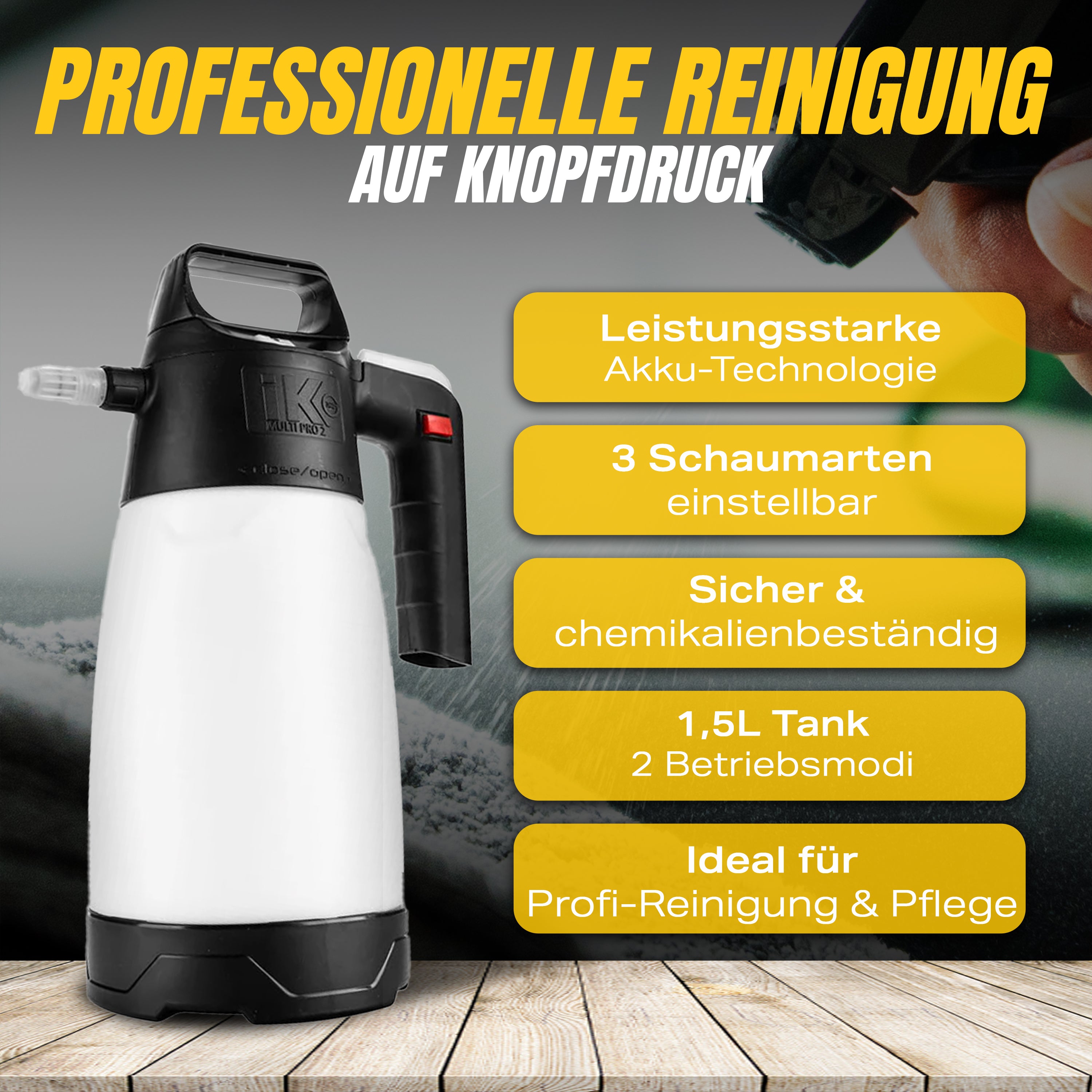 IK e Foam PRO 2 oplaadbare schuimspuit 1,5 liter