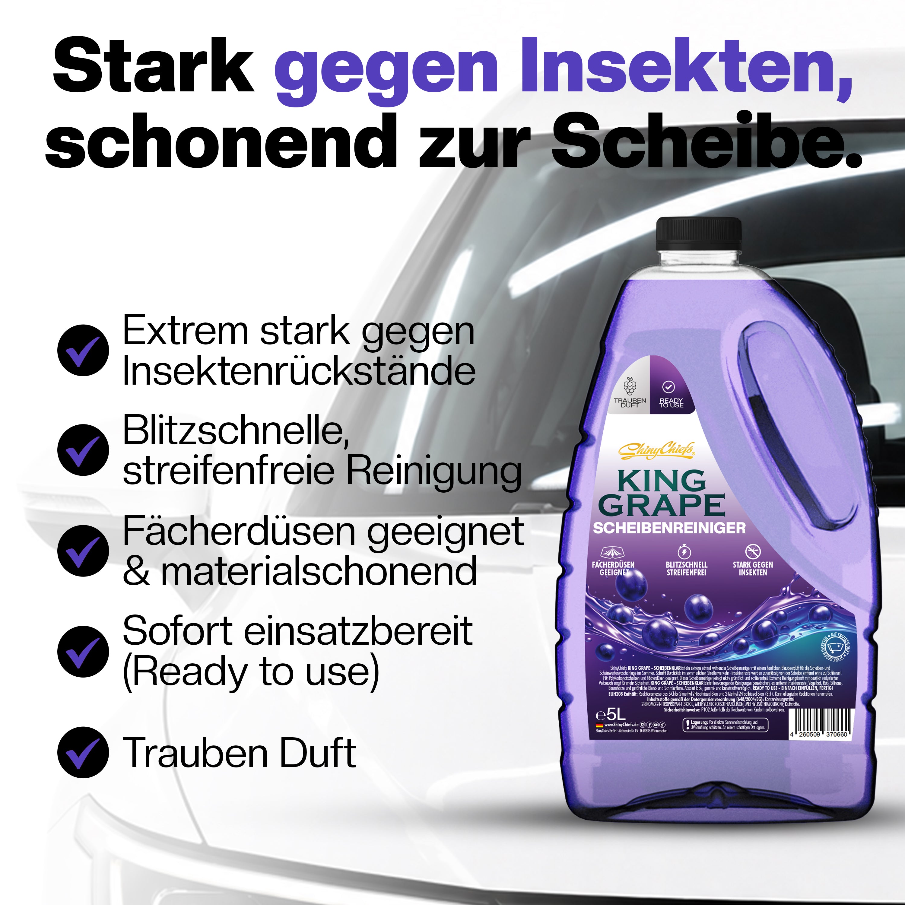 KING GRAPE - SCHEIBENKLAR (4x5L)