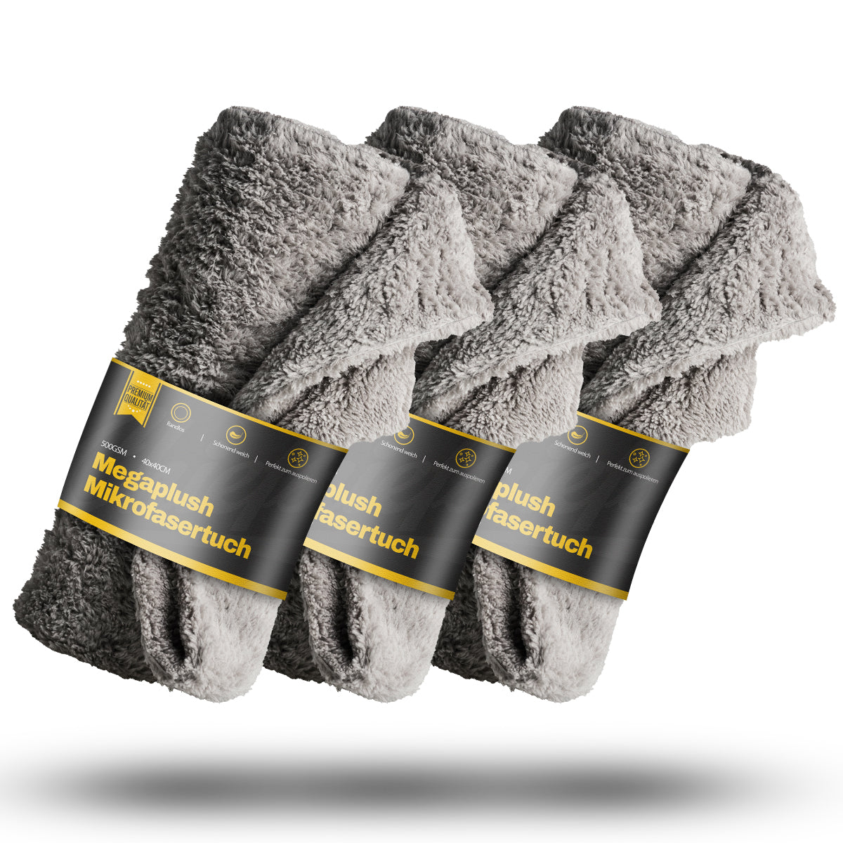 MEGAPLUSH 500 RANDLOS - MIKROFASERTUCH - 3STK.