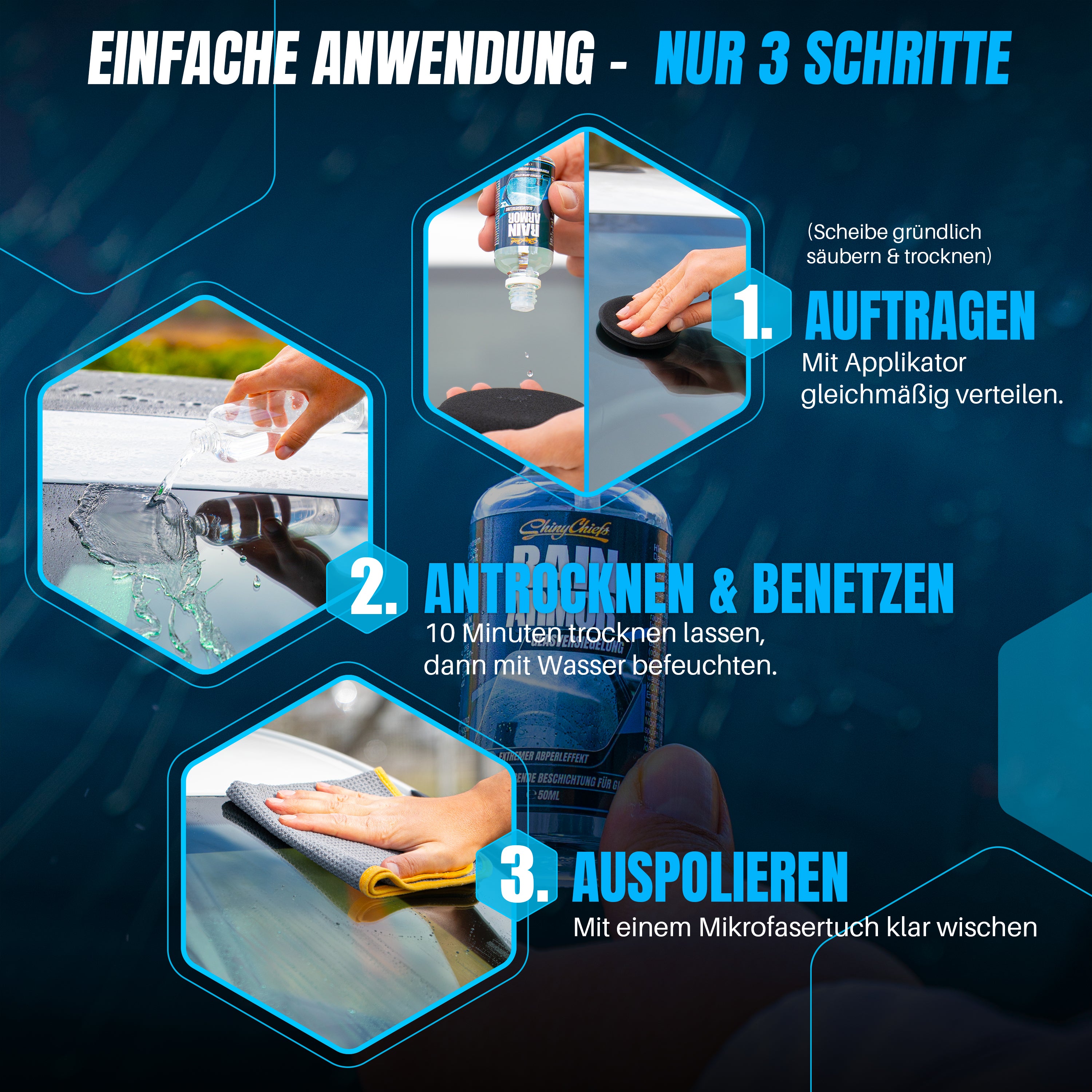 Rain Armor - Glasversiegelung 50ml Set