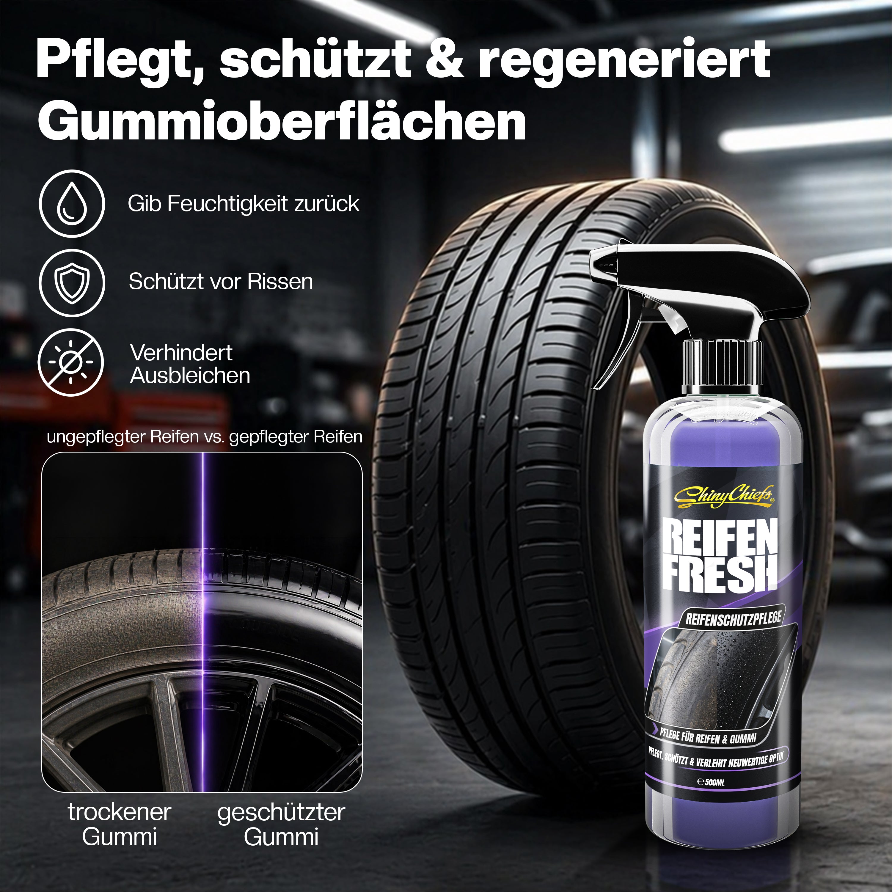 REIFENFRESH - REIFENSCHUTZPFLEGE MATT 500ml SET