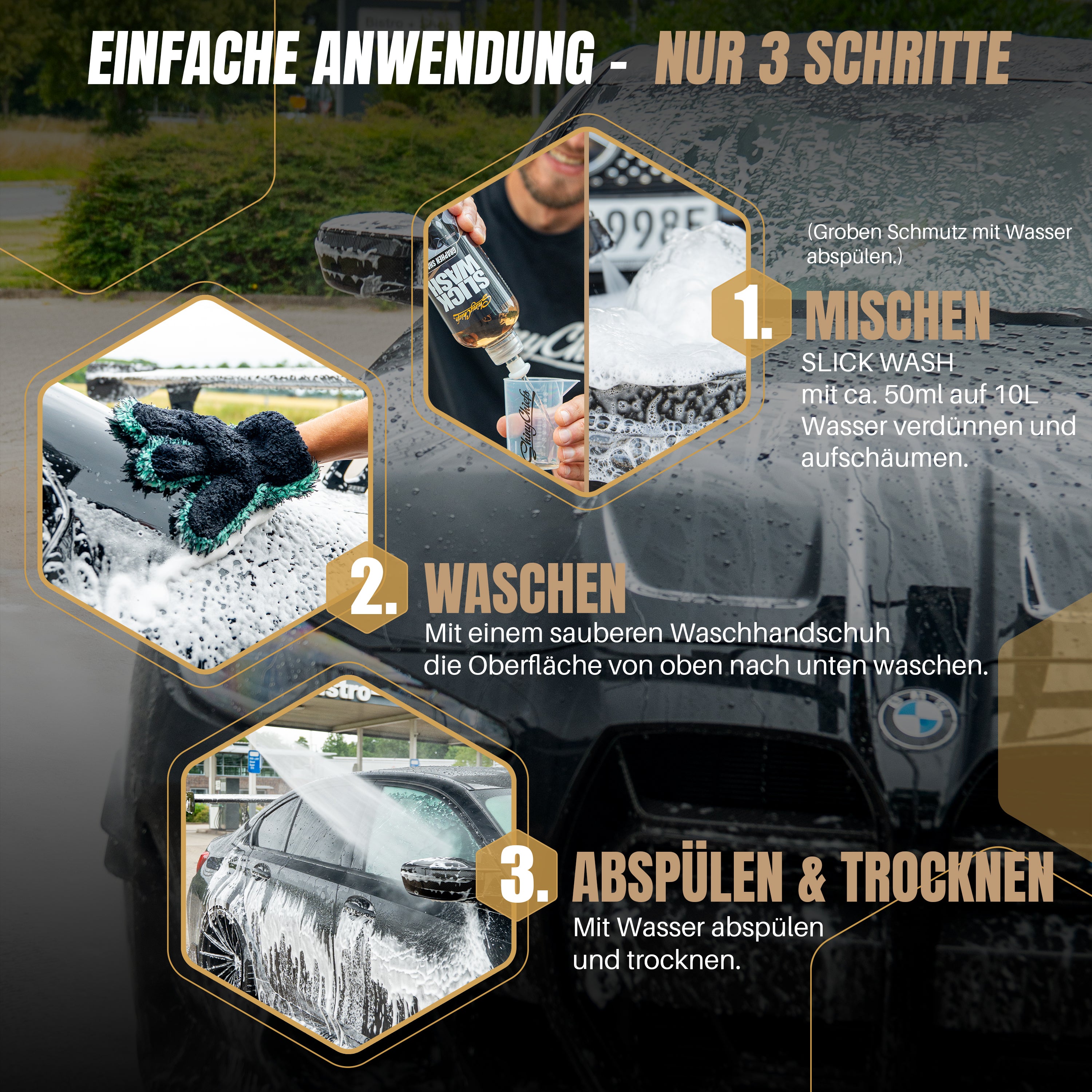 Zestaw SLICK WASH - GRAPHENE SHAMPOO 500ml + GRAPHENE SPRAY 500ml