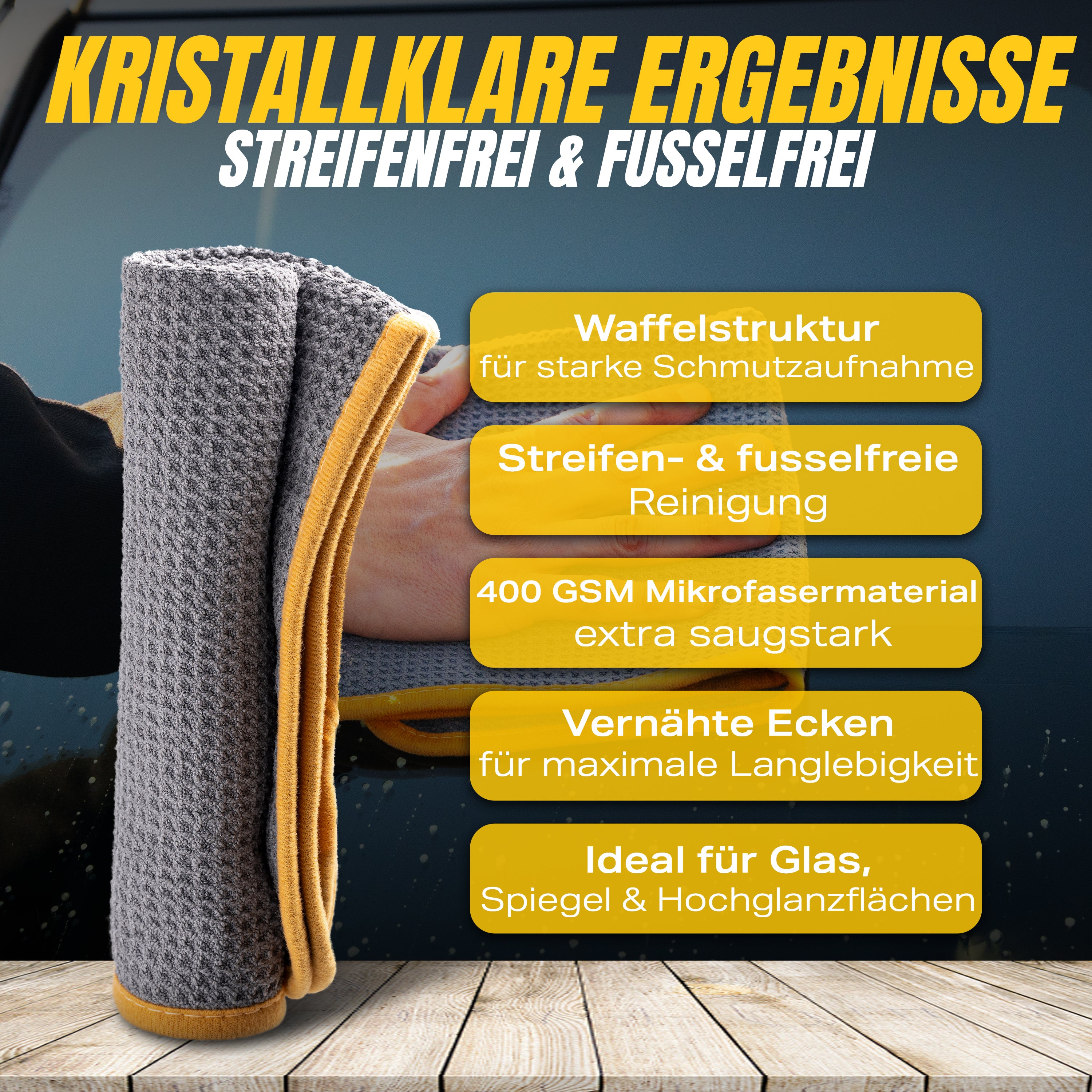 WAFFLE TOWEL - GLASREINIGUNGSTUCH (5 Stk.)