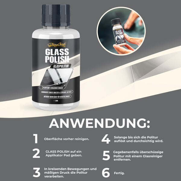 GLASS POLISH - GLASPOLITUR 50ml SET