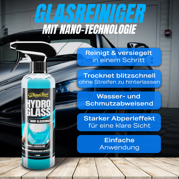 HYDRO GLASS - NANO SiO2 GLASS CLEANER 500ml + WAFFLE TOWEL SET