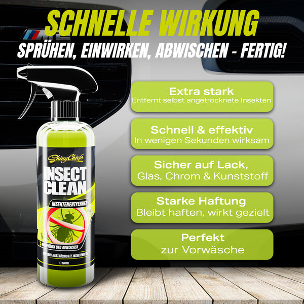 INSECT CLEAN - INSEKTENENTFERNER 500ml - Aufsprühen & Abwischen Set