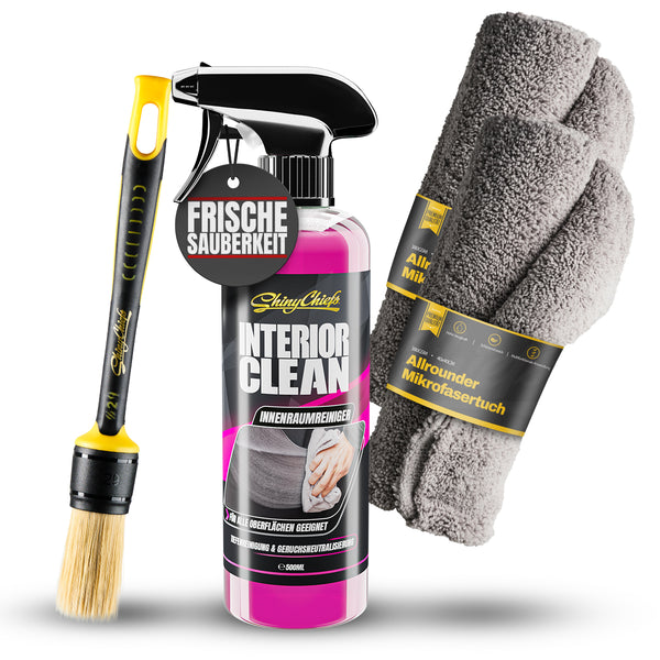 INTERIOR CLEAN - Universal Reiniger 500ml Set + DETAIL BRUSH - ULTRA SOFT PINSEL