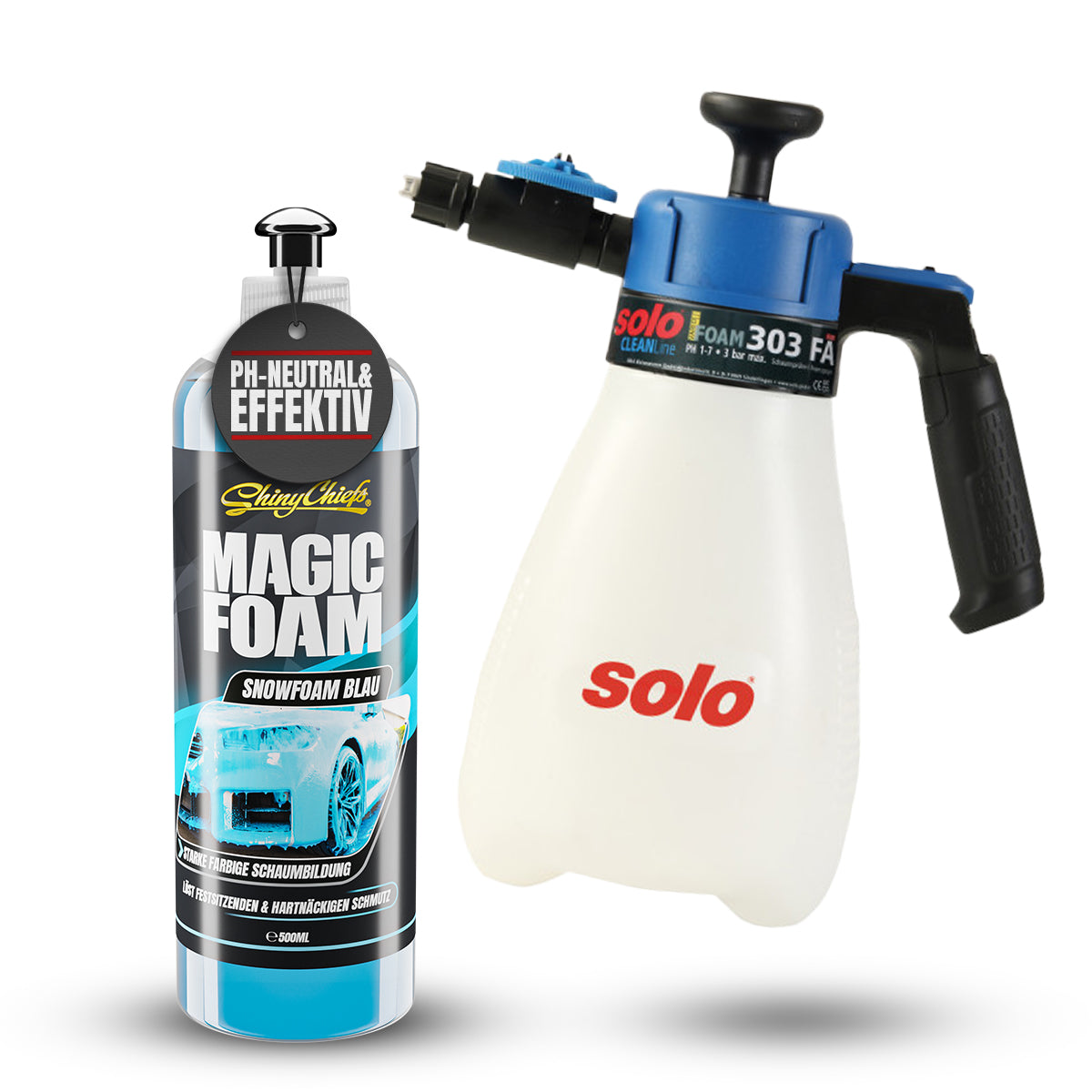SOLO SCHAUMSPRÜHER 304 FA + MAGIC FOAM - BLAUER SCHAUM 500ml Set