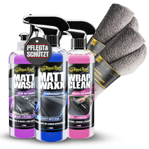 MATT WASH - MATTSHAMPOO + MATT WAX + WRAP CLEANER SET (3x500ml)