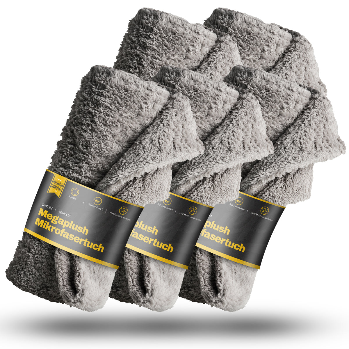 MEGAPLUSH 500 RANDLOS - MIKROFASERTUCH - 5STK.