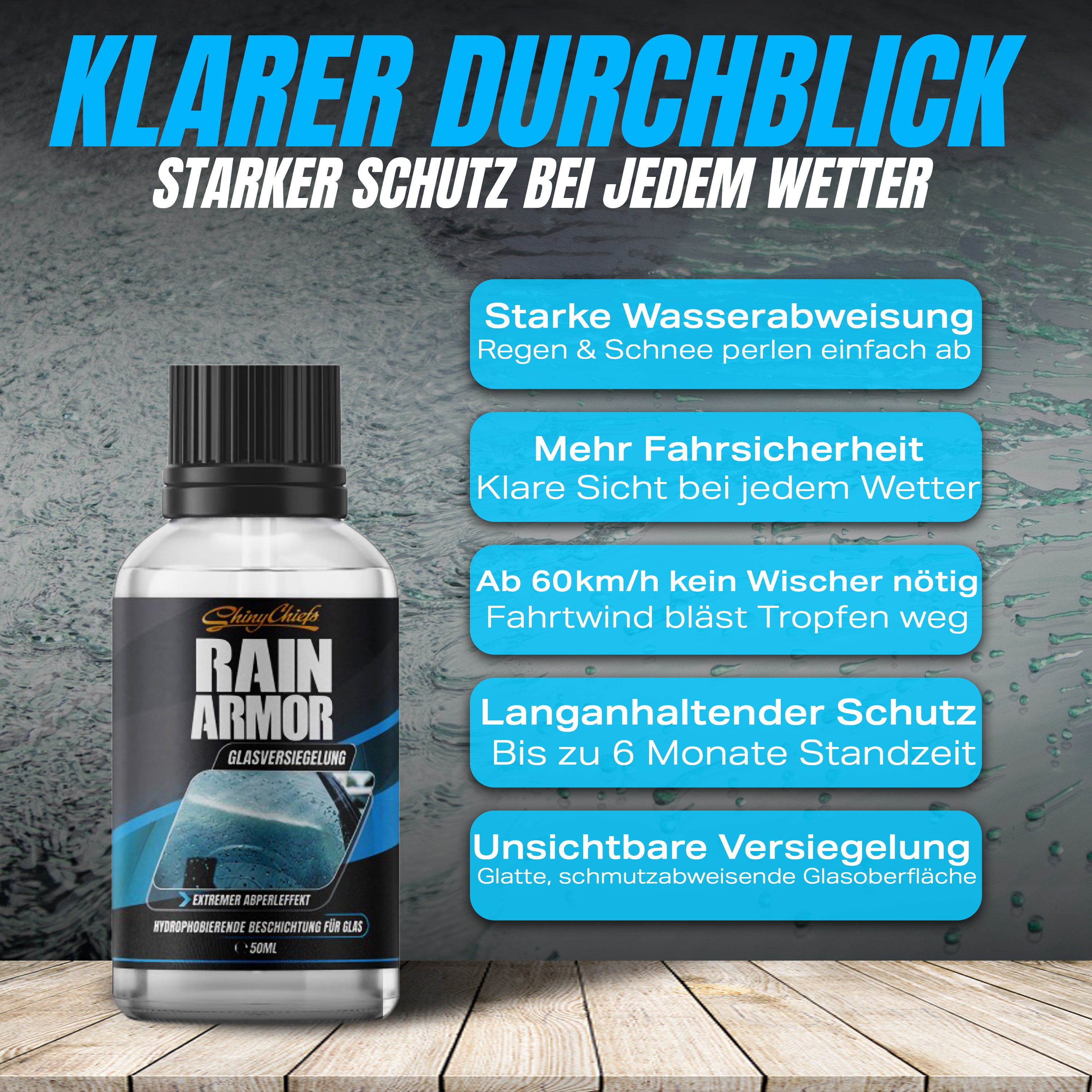 Rain Armor - Glasversiegelung 50ml Set
