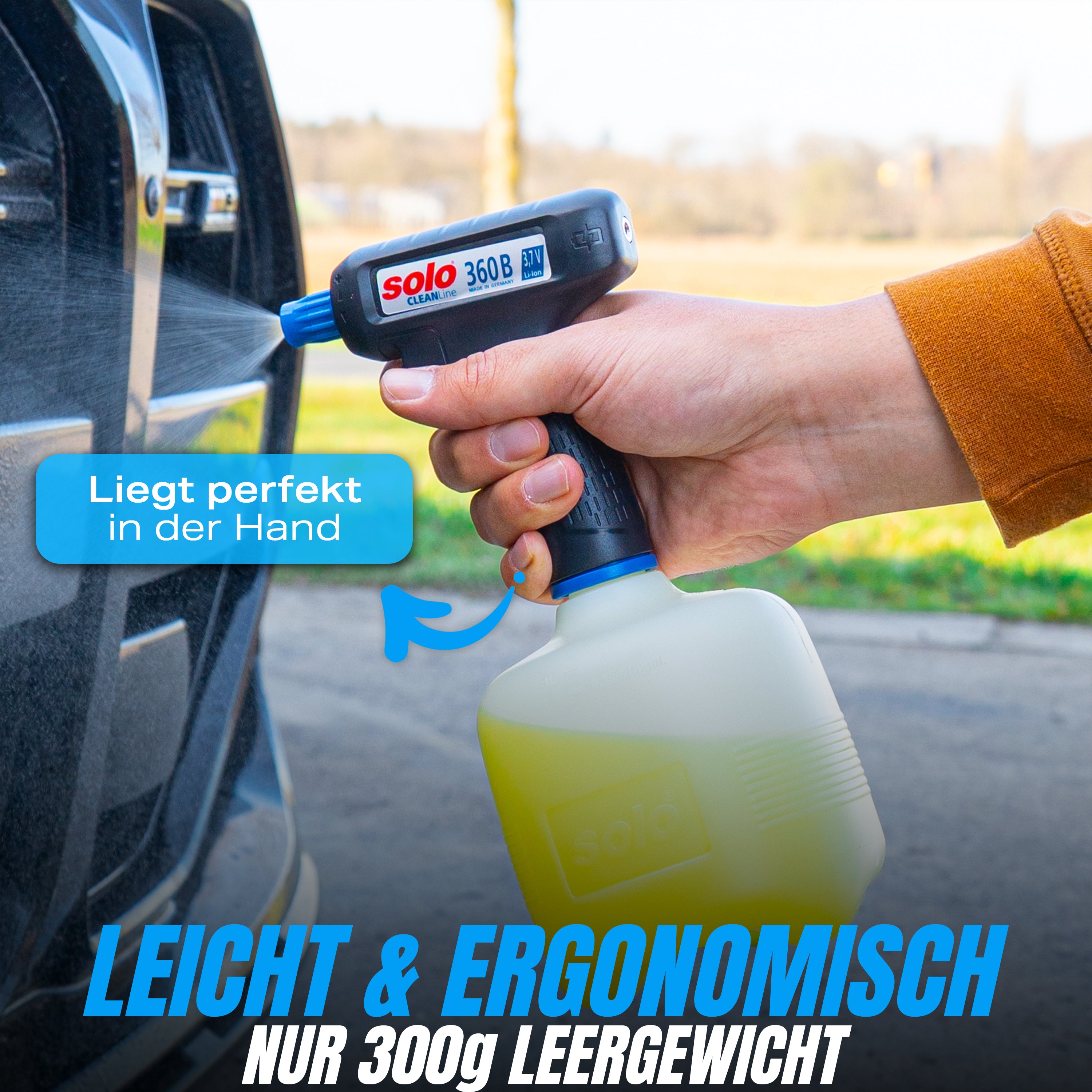 SOLO CLEANLine Akku-Handspritze 360 B 1L + AQUA SHIELD - NASSVERSIEGELUNG 500ml