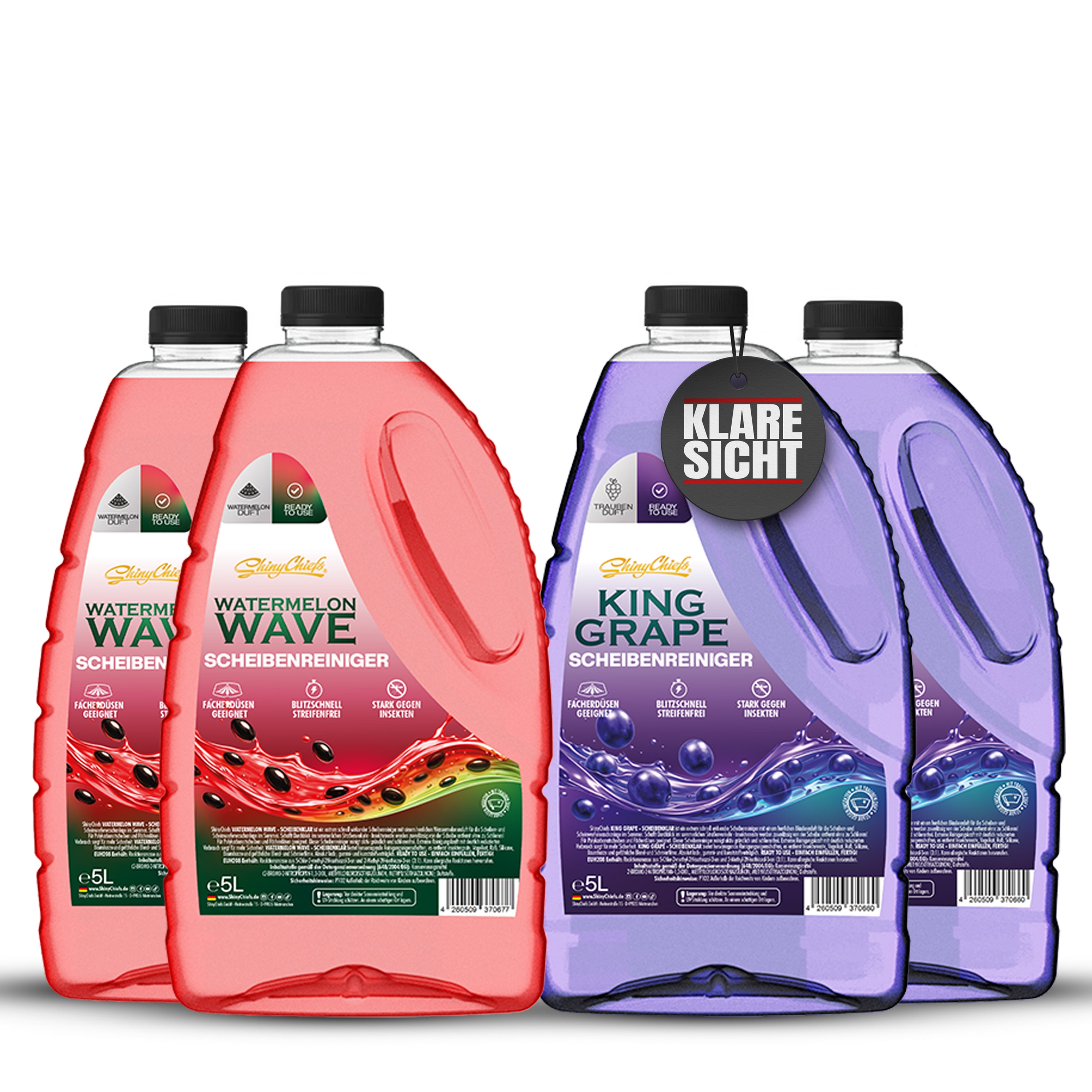 LAUNCH BUNDLE - WATERMELONE WAVE + KING GRAPE - SCHEIBENKLAR (4x5L)