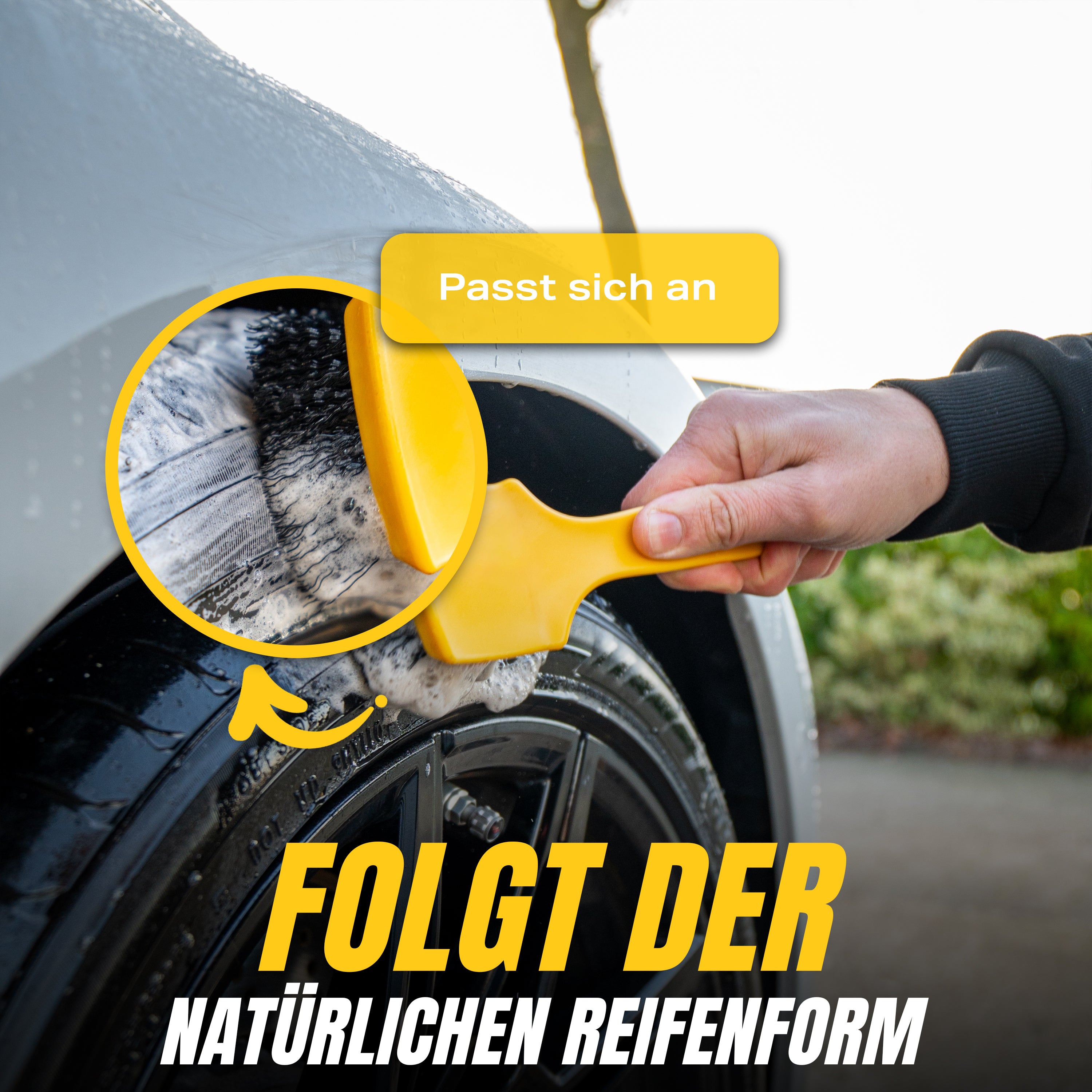 TIRE CLEAN - REIFENREINIGER & PFLEGE + REIFENBÜRSTE SET