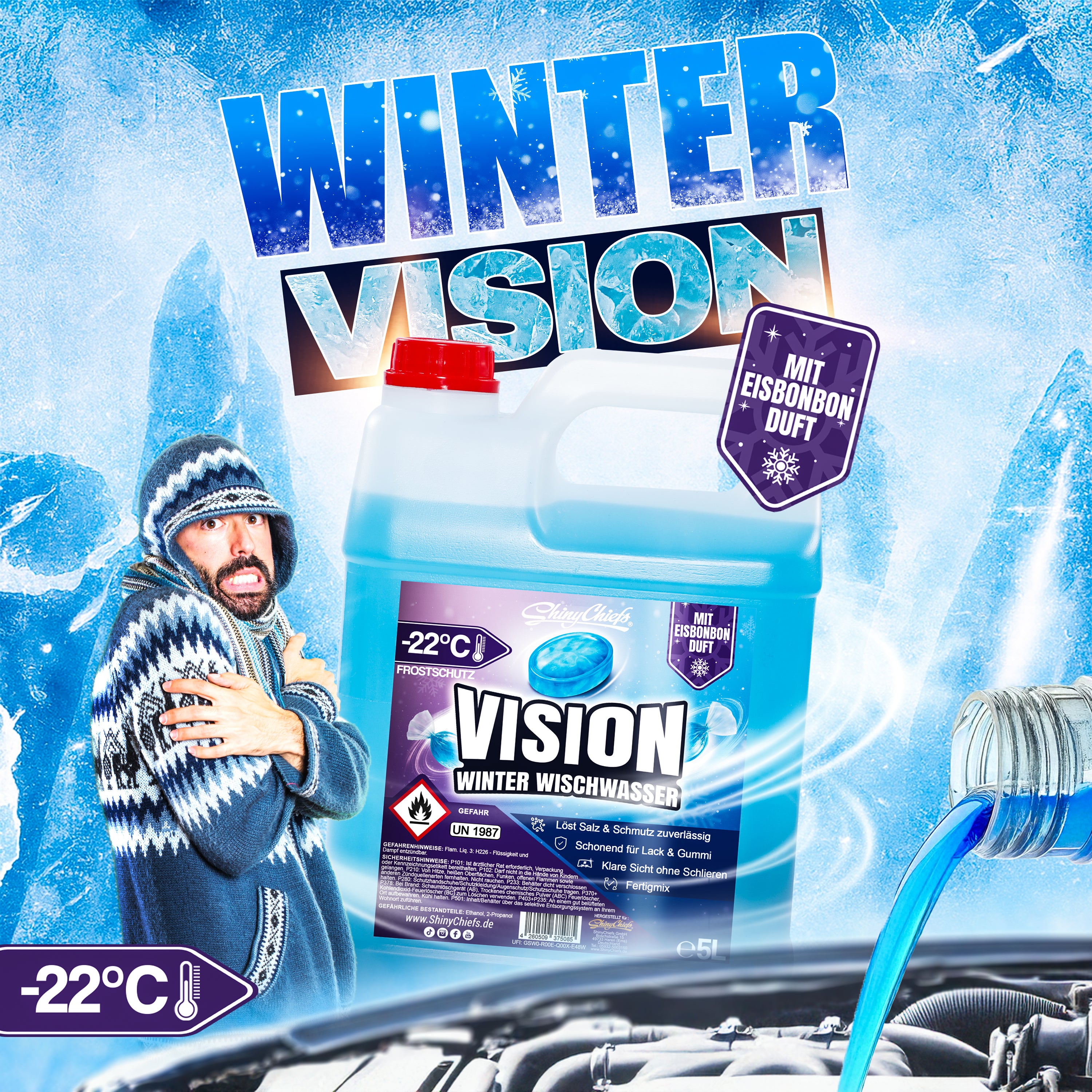 VISION - ZIMOWY PŁYN DO WYCIERACZEK "ICE CANDY" 5L