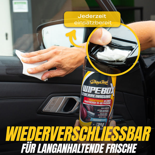 WIPEBOX - LEDER WIPES (34 doekjes)